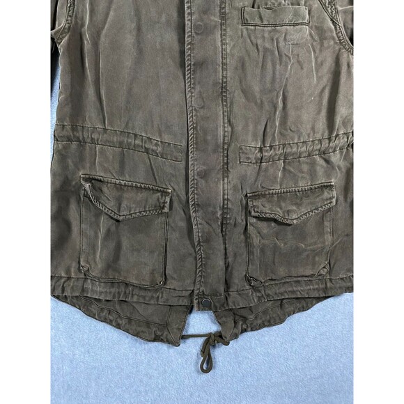 Wilfred‎ Free Jacket Women's Small Brown 100% Lyocell Long Sleeve Pockets Hooded - Picture 2 of 13